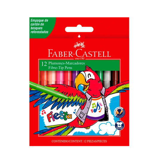 Marcadores Finos x12 Faber-Castell