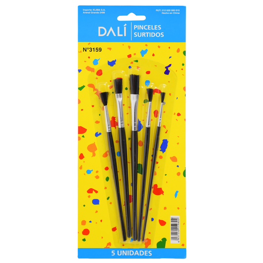 Pinceles Chatos Surtidos x5 DALI