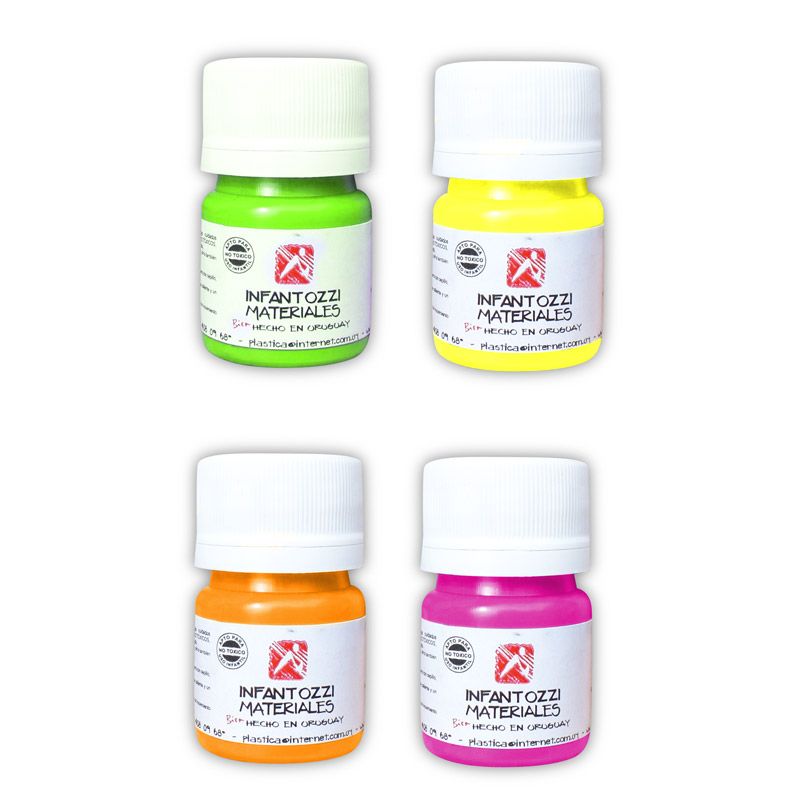 Témperas Flúo Infantozzi 25g x4