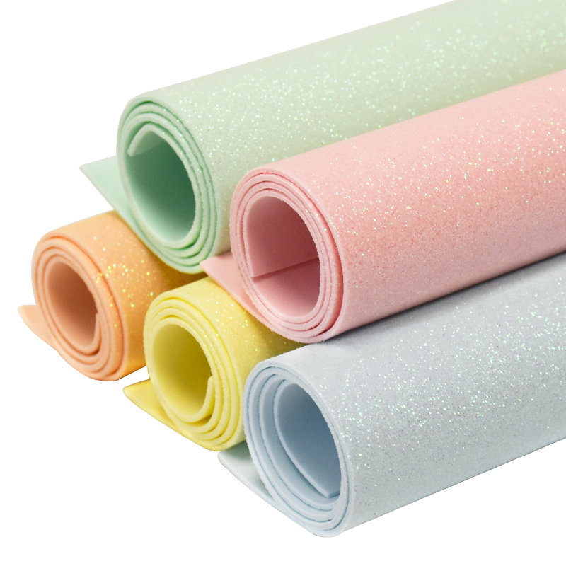 Goma Eva Pastel con Glitter