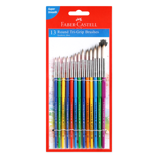 Pinceles Redondos Tri-Grip x13 Faber-Castell