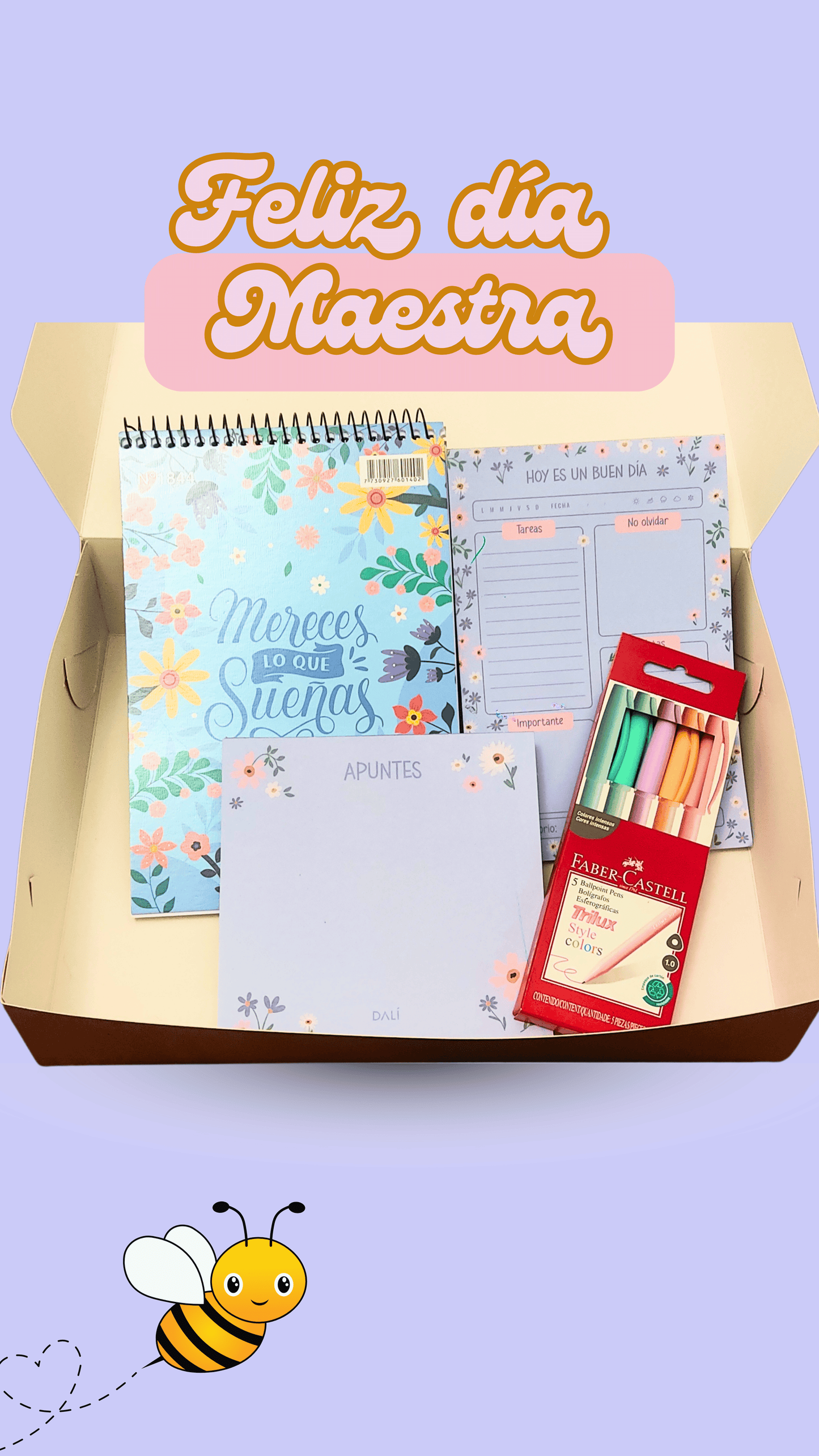 🐝 Combo Bee Lila – Regalo para Maestra