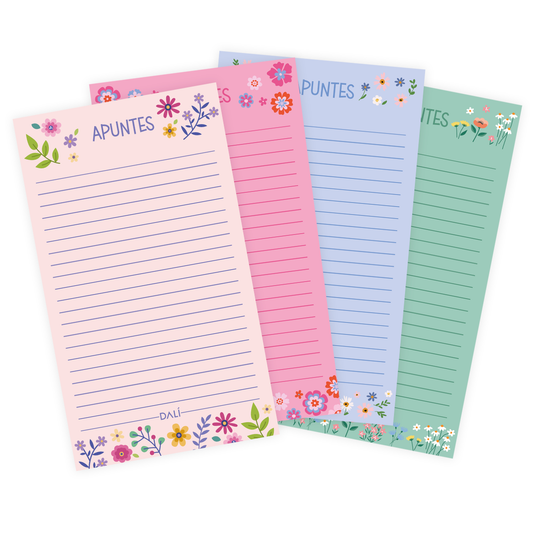 Libreta de notas Block Vertical Florecer