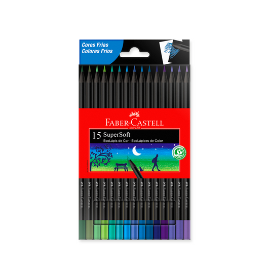 Lapices Supersoft Colores Frios x15 Faber-Castell