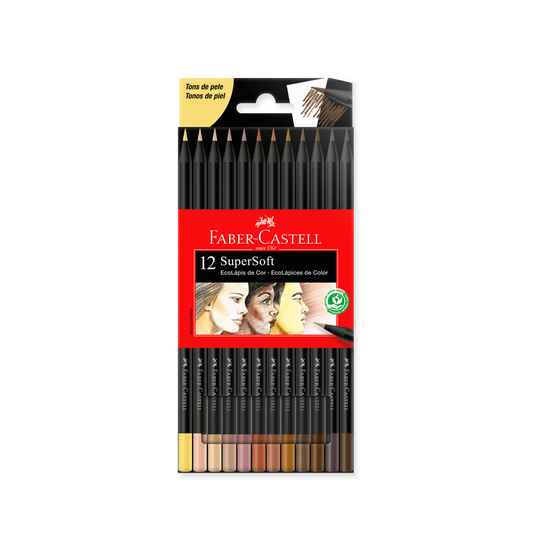 Lapices Supersoft x12 Tonos de Piel Faber-Castell