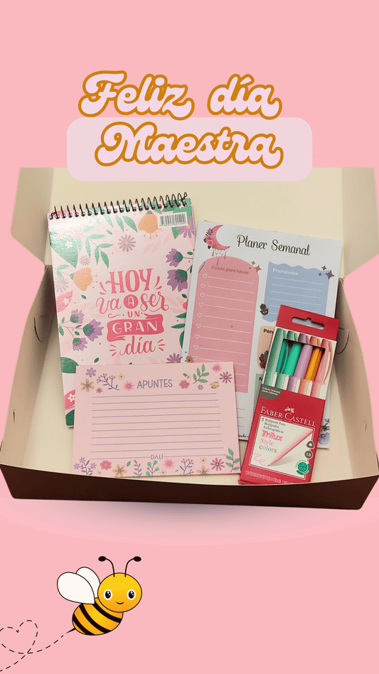 🐝 Combo Bee Rosa – Regalo para Maestra