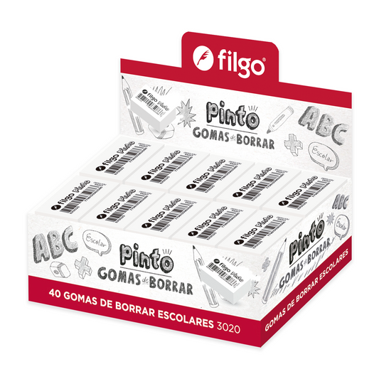 Goma de Borrar Escolar Pinto 3020 Filgo Basica