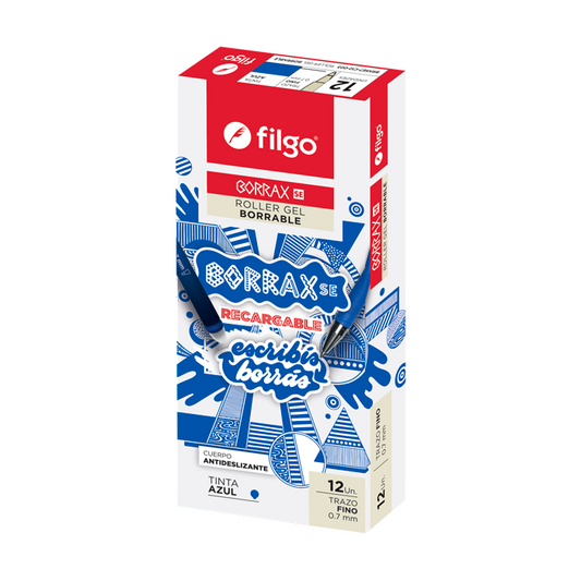 Boligrafo Borrable Azul Filgo