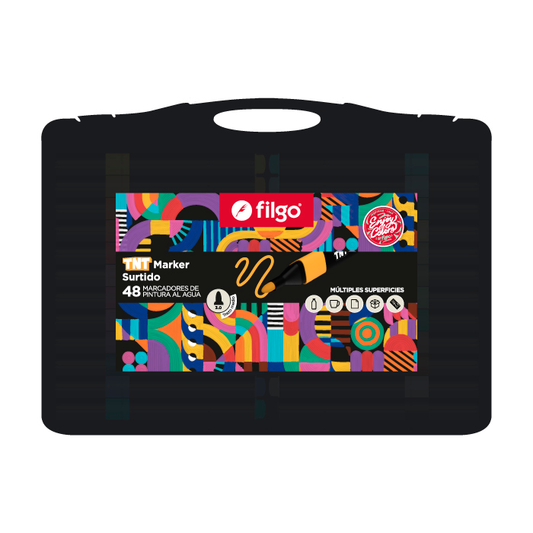 Marcadores Filgo TNT 3.0 valija x48 colores surtidos