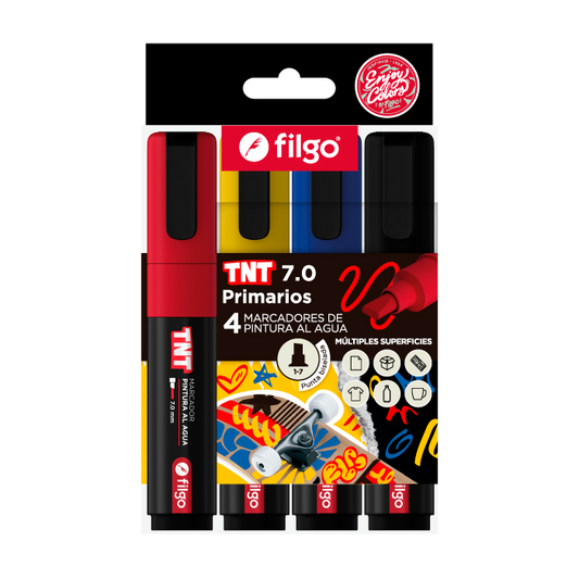 Marcador TNT 7.0 Primarios x4 Filgo