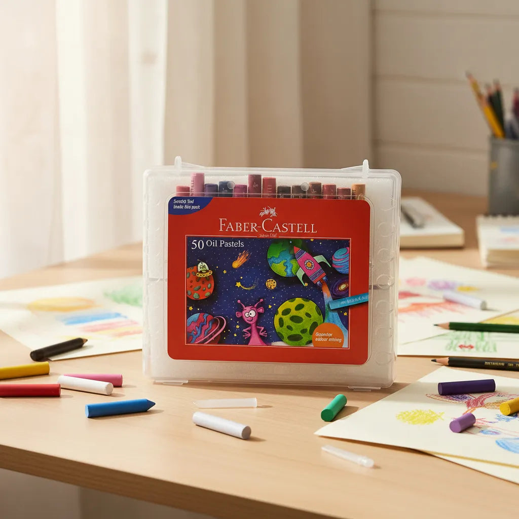 Oleo Pasteles Valija 50 Colores con Kit Faber-Castell
