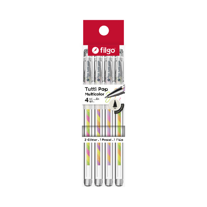 Roller Gel Tutti Pop Multicolor x4 Filgo