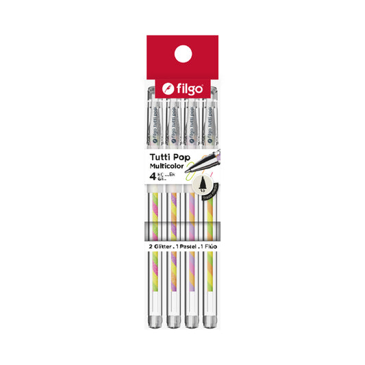 Roller Gel Tutti Pop Multicolor x4 Filgo