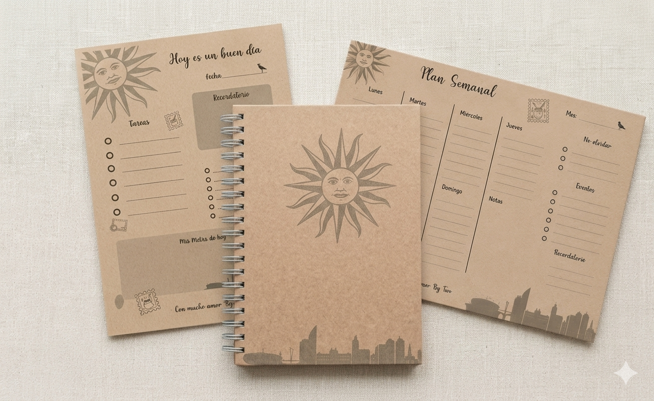 Kit Oriental Planificador Semanal Diario y Cuaderno