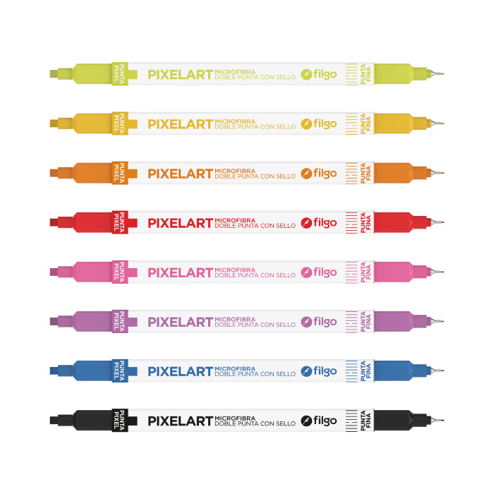 Fibras Pixelart Doble Punta x8 Filgo - detalle punta sello