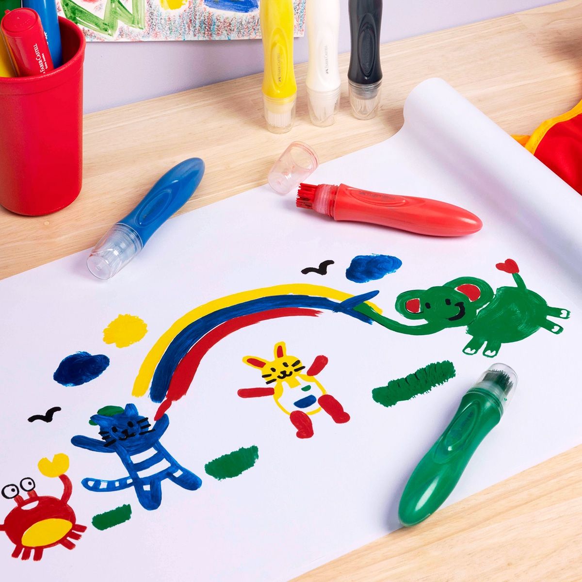 Pincel con Tempera x6 Faber-Castell