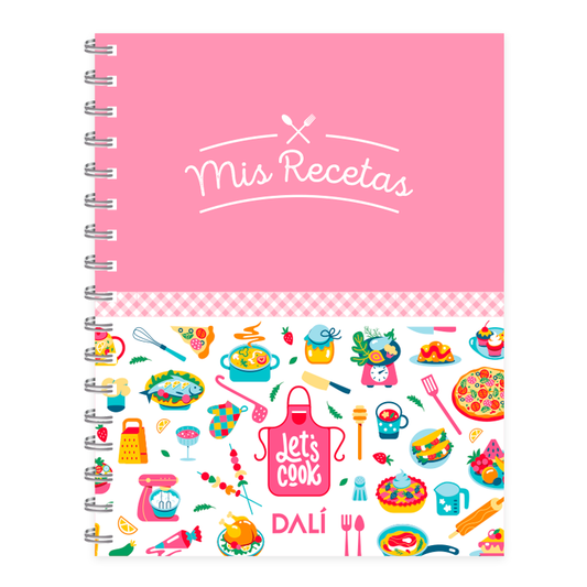 Cuaderno Recetario - Rosa