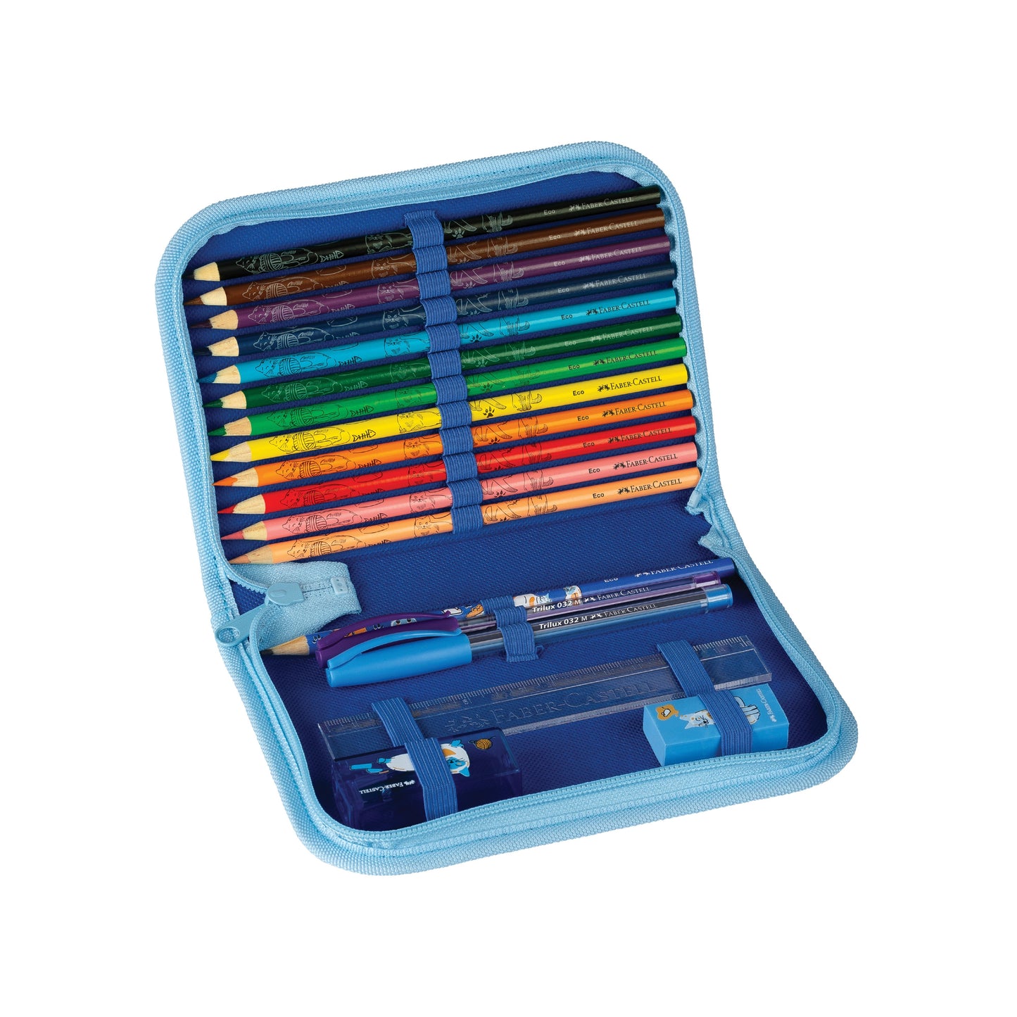 Cartuchera Completa Gatito 18 piezas Faber-Castell