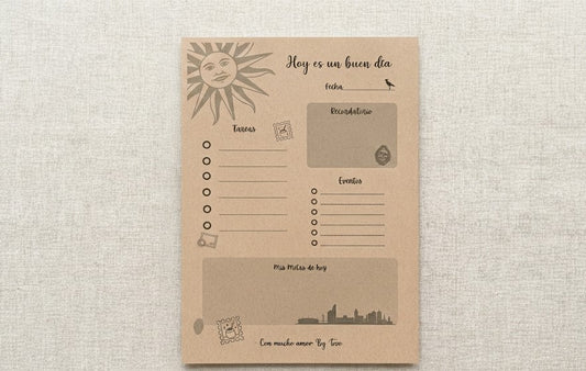 Planificador Diario A5 50h Papel Reciclado Oriental