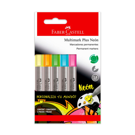 marcadores permanentes faber castell colores neón