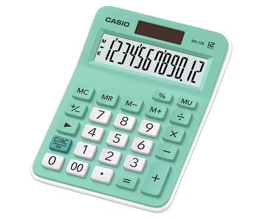 Calculadora MX 12B Verde Agua Casio