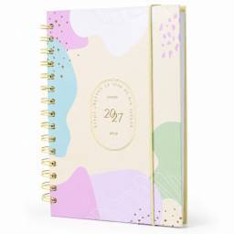 Agenda 2027 estampada con frase pastel