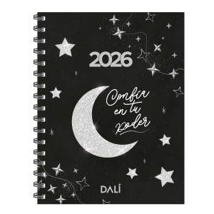 Agenda 2026 Frase / Confia en tu poder / Luna negra